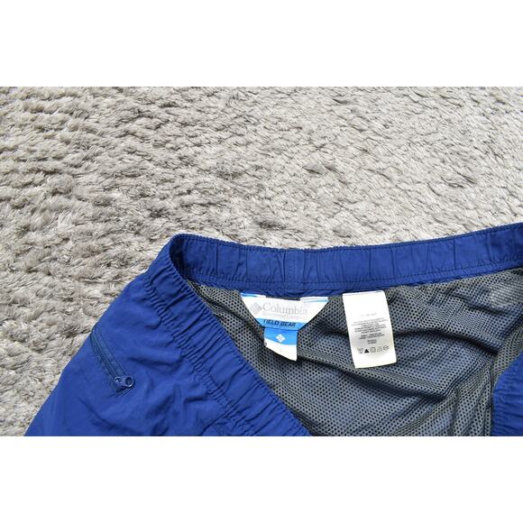 Columbia Men's XL Blue Nylon Shorts Preowned Field Gear 8L Mesh Lined - Picture 7 of 7
